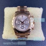 Clean Factory 1-1 Replica Rolex Daytona Rose Gold Baguette Watch 40mm